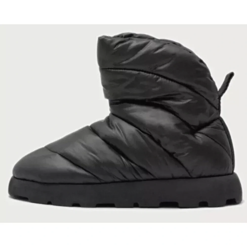 Piumestudio Luna Black Pillow Boot Womens 36 Evereve Ankle Bootie Vegan New 5‎
